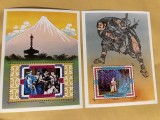 AJMAN, TRADIȚIA JAPONEZĂ - COLIȚE MNH IMPERF., Nestampilat