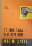 TEHNOLOGIA MATERIALELOR SI MASINI UNELTE-ST. CUSUTA, N.ATANASIU, C. NEACSU, C. STANESCU