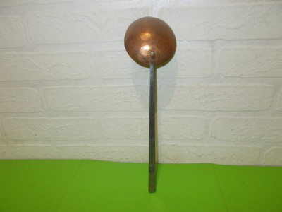 POLONIC / lingura de colectie LUCRAT MANUAL din CUPRU , inceput de secol XX (2) foto