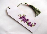 semn carte cu flori mov 35130