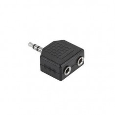 Adaptor Generic Jack 3.5 mm Male - 2x Jack 3.5 mm Female Black foto