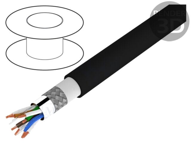 Cablu Ethernet S/FTP 4x2x26AWG 5e Alpha Wire Essential Flexing