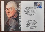 GERMANIA - FDC SI MONEDA 5 MARK 1986 F, 200 ANI FRIEDRICH CEL MARE, MONEDA UNC, Europa