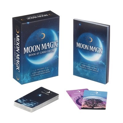 Moon Magic Book &amp; Card Deck: Includes a 50-Card Deck and a 128-Page Guide Book [With Cards]