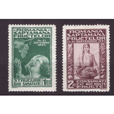 1934 - Expozitia fructelor, serie neuzata