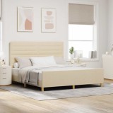 Cumpara ieftin Cadru de pat cu headboard Crem 180 x 200 cm tesatura