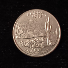 M3 C50 - Moneda foarte veche - 1/4 dollar - Arizona D - 2008 - America USA