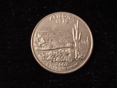 M3 C50 - Moneda foarte veche - 1/4 dollar - Arizona P - 2008 - America USA foto