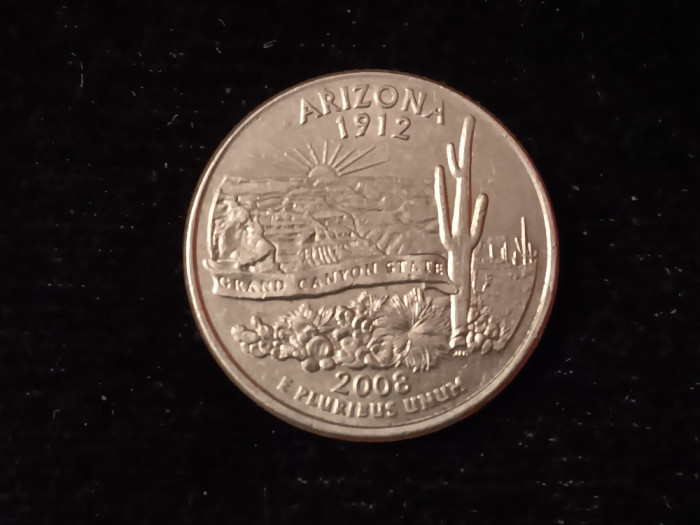 M3 C50 - Moneda foarte veche - 1/4 dollar - Arizona P - 2008 - America USA