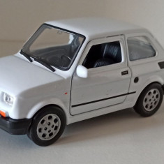 Macheta Fiat 126 alb - Welly 1/32