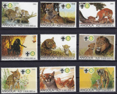 ANGOLA, FELINE - SERIE COMPLETA MNH foto