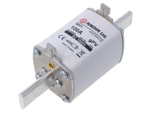 Siguranță industrială NIKDIM LTD 100A 1kV DC NH1 gPV