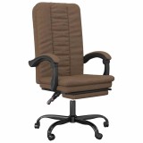 Cumpara ieftin Fotoliu de birou rabatabil, maro, textil