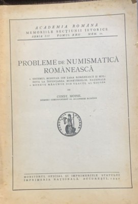 Probleme de numismatica romaneasca- revista- Const. Moisil foto
