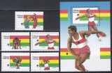 Ghana 1988 - Jocurile Olimpice &ndash; Seul, Serie + Colita, MNH
