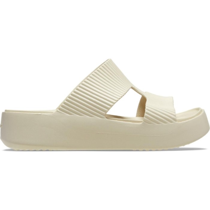 Papuci Crocs Getaway Groove Platform H-Strap Bej - Sandstone