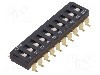 Intrerupator DIP, 2 pozitii, montare SMT, 10 sectiuni, OMRON OCB - A6S-0102-H
