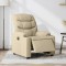 vidaXL Fotoliu rabatabil electric, crem, material textil 3206635