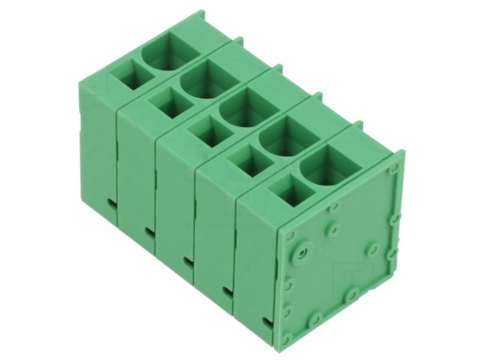 Conector regletă PCB 90&deg; 5 piste 66A