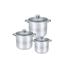Set oale Floria, 5-8 l, 20-24 cm, 6 piese, inox, capace incluse, Argintiu