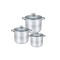 Set oale Floria, 5-8 l, 20-24 cm, 6 piese, inox, capace incluse, Argintiu