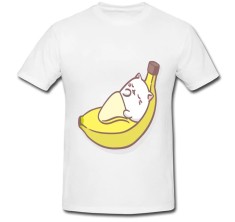 Tricou &amp;quot; Pisica doarme in banana &amp;quot; foto