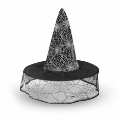 Pălărie de vrăjitoare de Halloween - negru - 38 cm