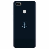 Husa silicon pentru Huawei P9 Lite, Blue Navy Anchor Illustration Flat