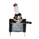 Intrerupator basculant cu LED 2 terminale 12V - 20A - Rosu Garage AutoRide