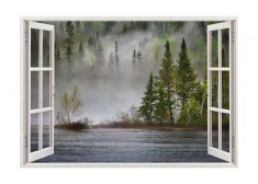 Autocolant decorativ, Fereastra, Natura si peisaje, Multicolor, 85 cm, 2622ST foto