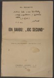 (ALEXANDRU) AL. ROSETTI - ION BARBU: &quot;JOC SECUND&quot; (EXTRAS DE 8 PAGINI DIN &quot;VIATA ROMANEASCA&quot;, ANUL XXII, No. 1-3/1930) [DEDICATIE / AUTOGRAF]
