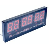 Cumpara ieftin Ceas electronic de perete LED Rosu cu afisaj termometru si calendar, Oem