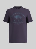 Cumpara ieftin Tricou barbati cu decolteu la baza gatului, din bumbac, croiala Regular fit, Mov, S