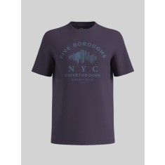 Tricou barbati cu decolteu la baza gatului, din bumbac, croiala Regular fit, Mov, S