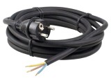 Cablu 3G1mm&sup2; AS SCHWABE 60376 CEE 7/7 16A 3m Negru Gumă Mufă