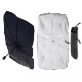 Parasolar Auto tip umbrela pentru parbriz, dimensiune 65 x 110 cm, culoare neagra, AVEX