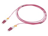 Patch cord fibră OM4 LC/UPC 2m LSZH roz