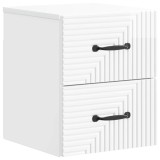 vidaXL Dulap de noapte suspendat Alb foarte lucios 34,5 x 33 x 40 cm 898643