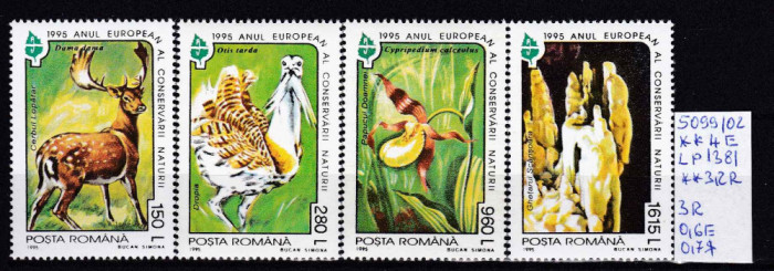 1995 Anul European al conservării naturii LP1381 MNH Pret 2,9+1 Lei