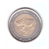Moneda Botswana 2 pula 2013, stare buna, curata, Africa, Cupru-Nichel