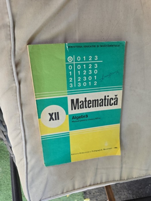 Matematică XII, algebra