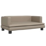 Cumpara ieftin Pat de caini, cappuccino, 80x45x30 cm, piele ecologica
