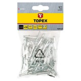 Set 50 buc. nituri de aluminiu 3,2 x 8 mm TOPEX 43E301 HardWork ToolsRange