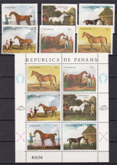 Panama 1968 pictura cai MI 1118-1123 serie + kleib. MNH w60 foto