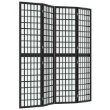 Cumpara ieftin Paravan pliabil cu 4 panouri, stil japonez, negru, 160x170 cm
