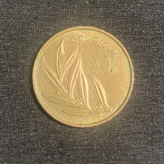 Moneda 20 franci 1980 Belgia