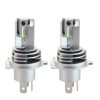 Set 2 LED-uri Auto Techstar&reg; M3, H4, 40w, 8000 Lumeni, 6500K, AUTO, 12-24 Volti, ZES, Canbus, Miez Cupru, Radiator Aluminiu