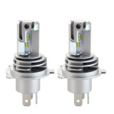Set 2 LED-uri Auto Techstar&reg; M3, H4, 40w, 8000 Lumeni, 6500K, AUTO, 12-24 Volti, ZES, Canbus, Miez Cupru, Radiator Aluminiu