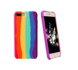 Husa Liquid Rainbow iPhone 7 / 8 + Cablu de date cadou, Silicon