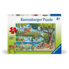 Ravensburger - Puzzle animale deasupra si sub apa 60 piese